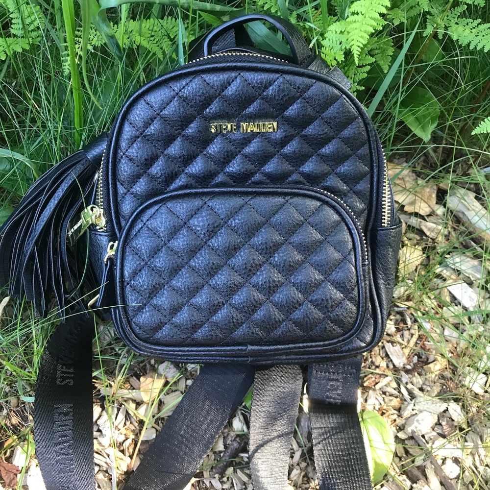 Steve Madden Black Mini Backpack